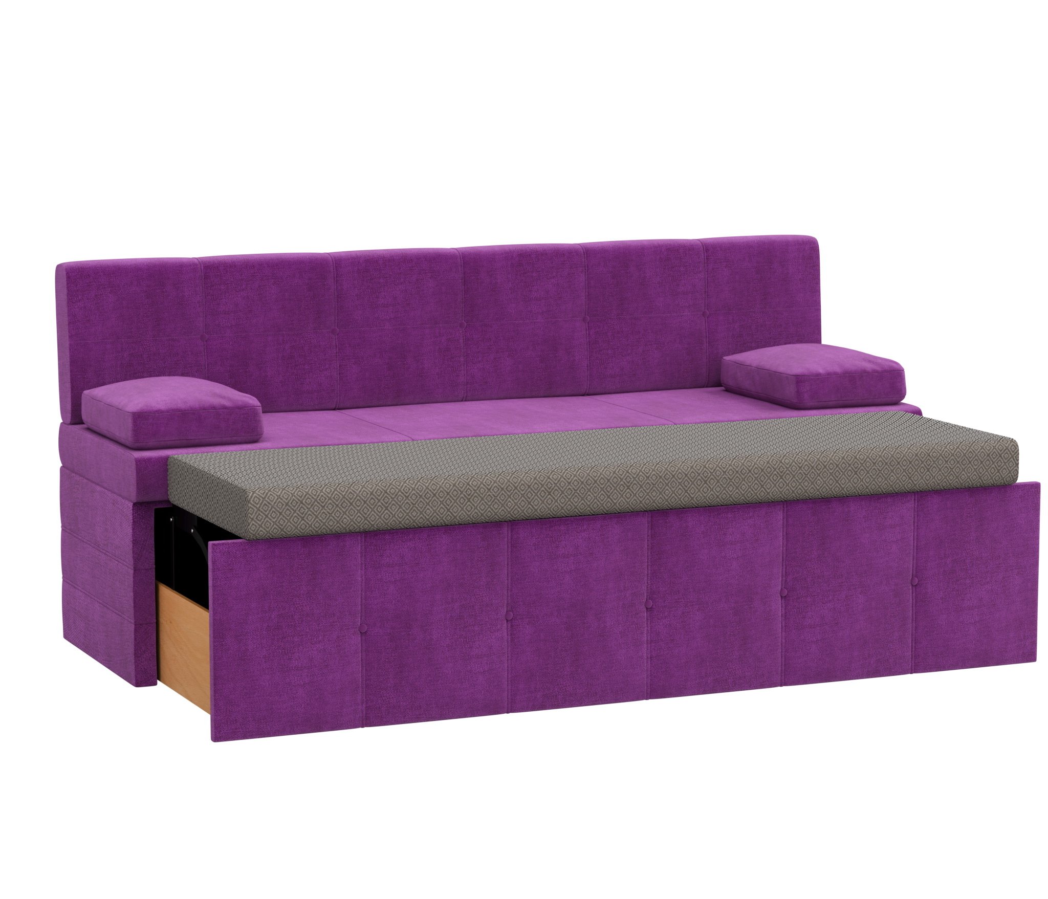 Кухонный прямой диван Лео (Фиолетовый)