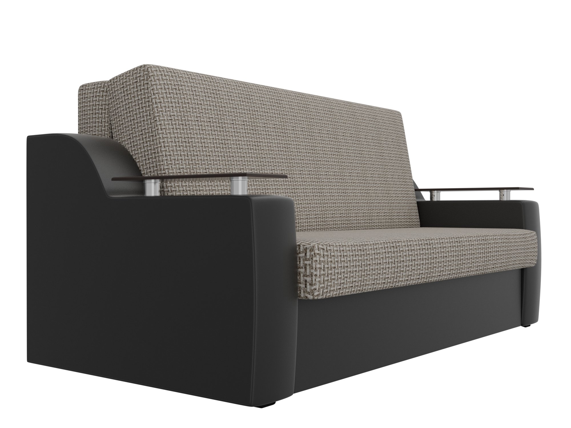 Прямой диван аккордеон Сенатор 120 (Корфу 02\черный)
