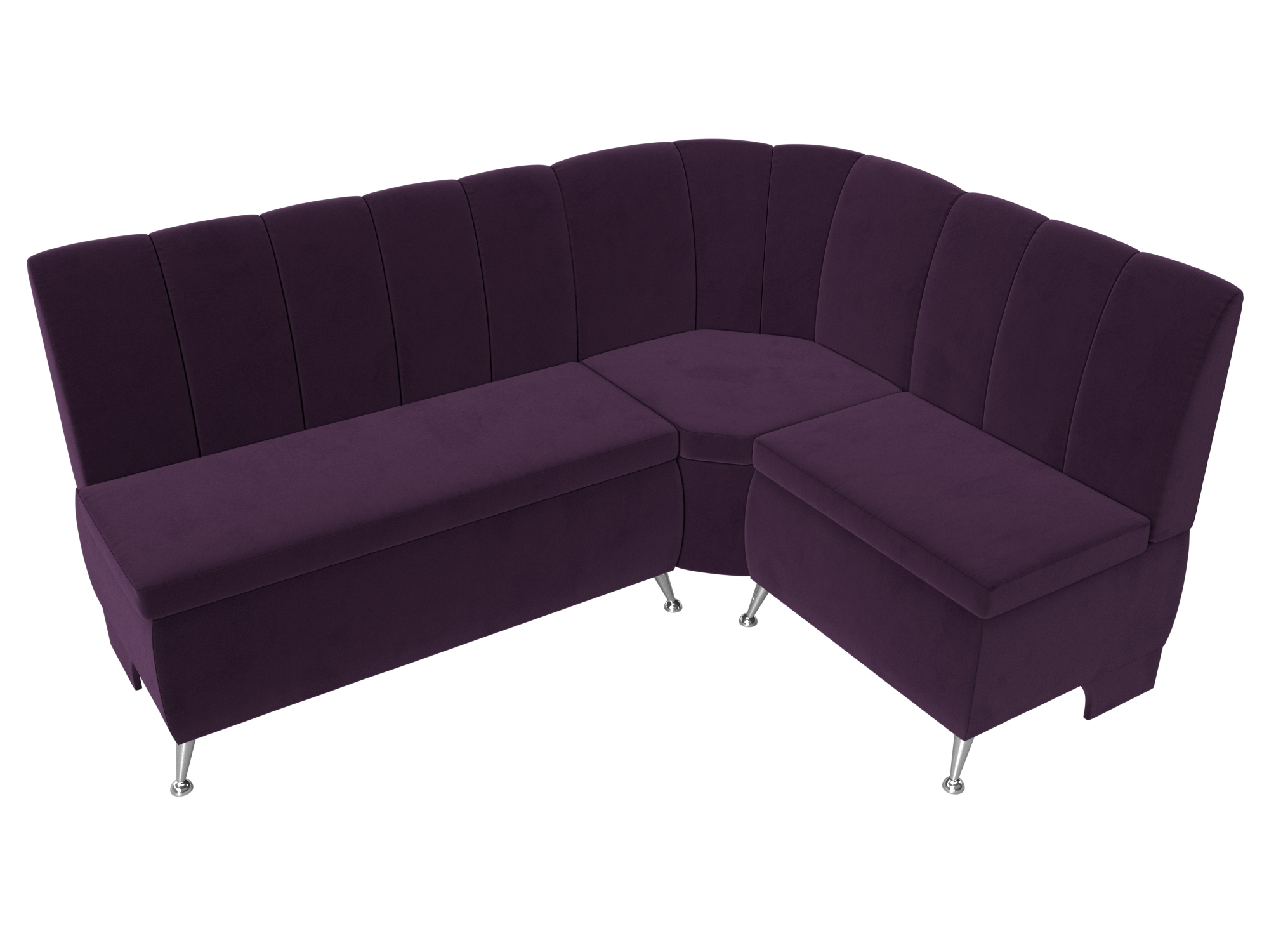 Кухонный угловой диван Кантри правый угол (Фиолетовый)