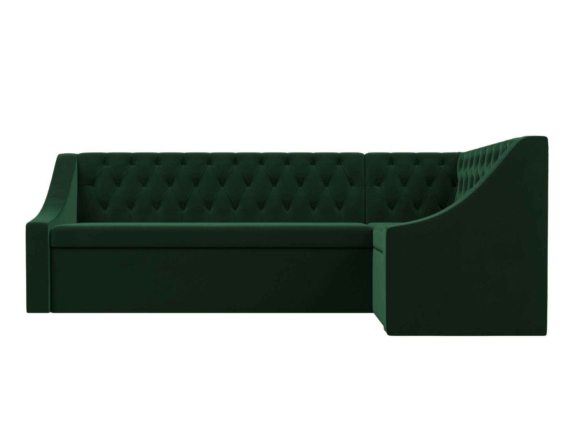 Кухонный угловой диван Мерлин правый угол (Зеленый)