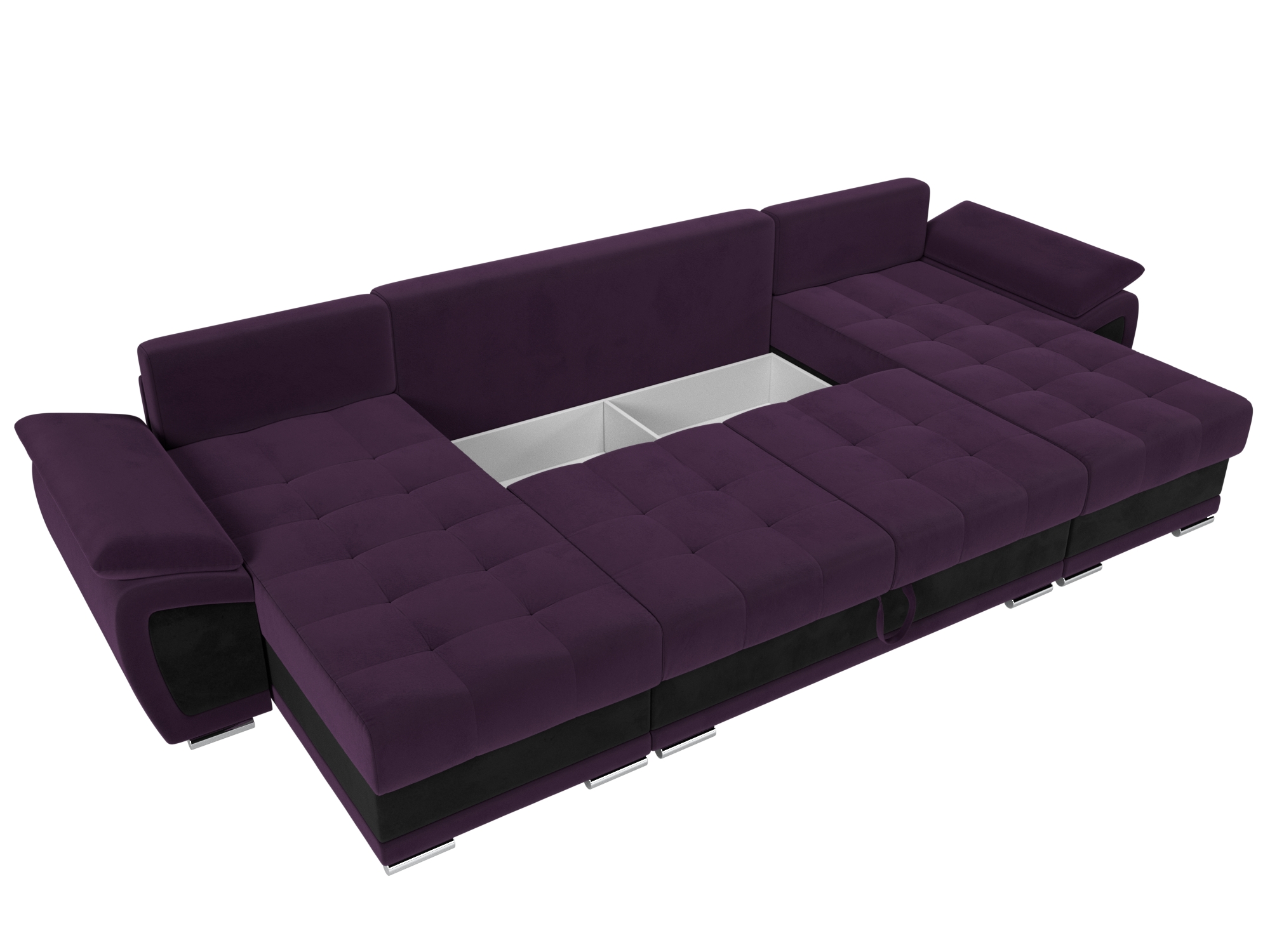 П-образный диван Нэстор (Фиолетовый\Черный)