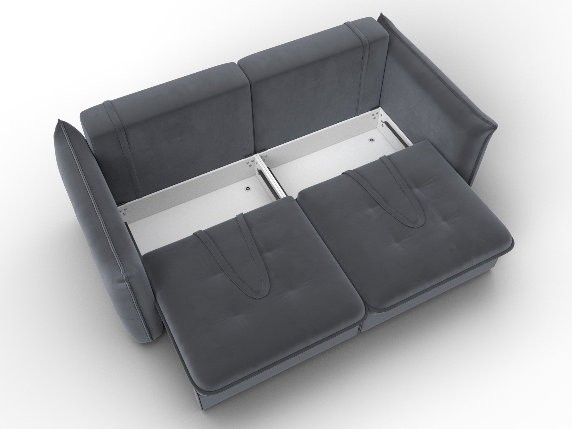 Диван прямой Лига-100 НПБ ( SEVEN 17 серый )