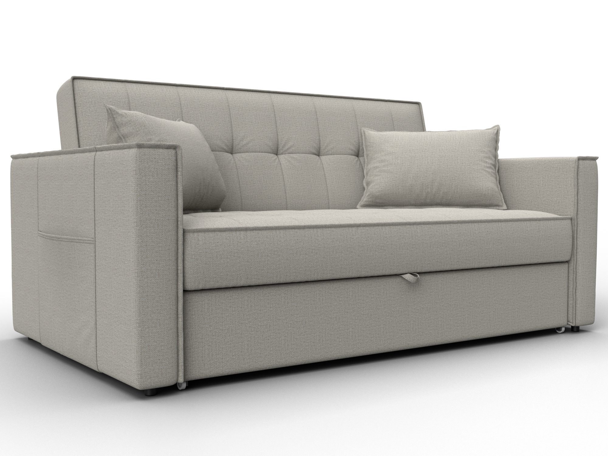 Диван прямой Лига-104 (140) ( Амур 02 бежевый )