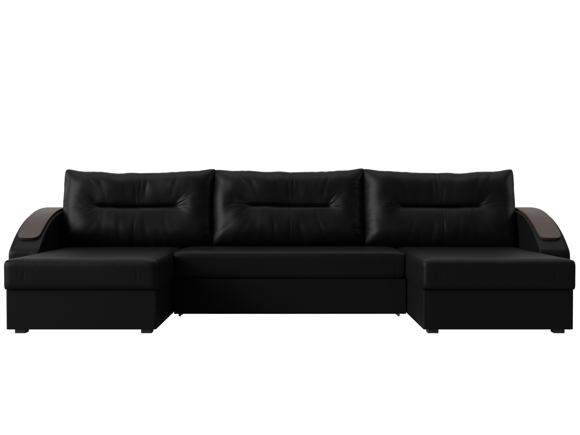 П-образный диван Канзас (Черный)