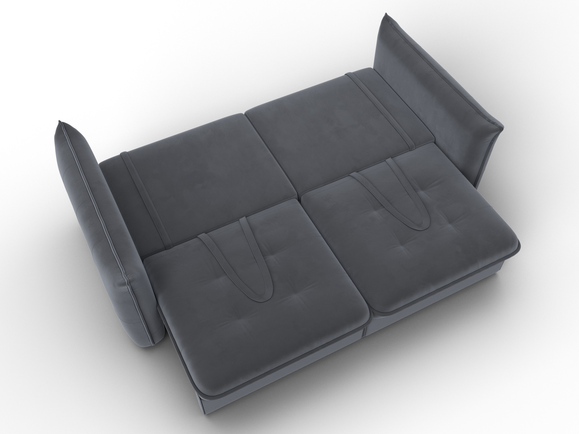 Диван прямой Лига-100 НПБ ( SEVEN 17 серый )