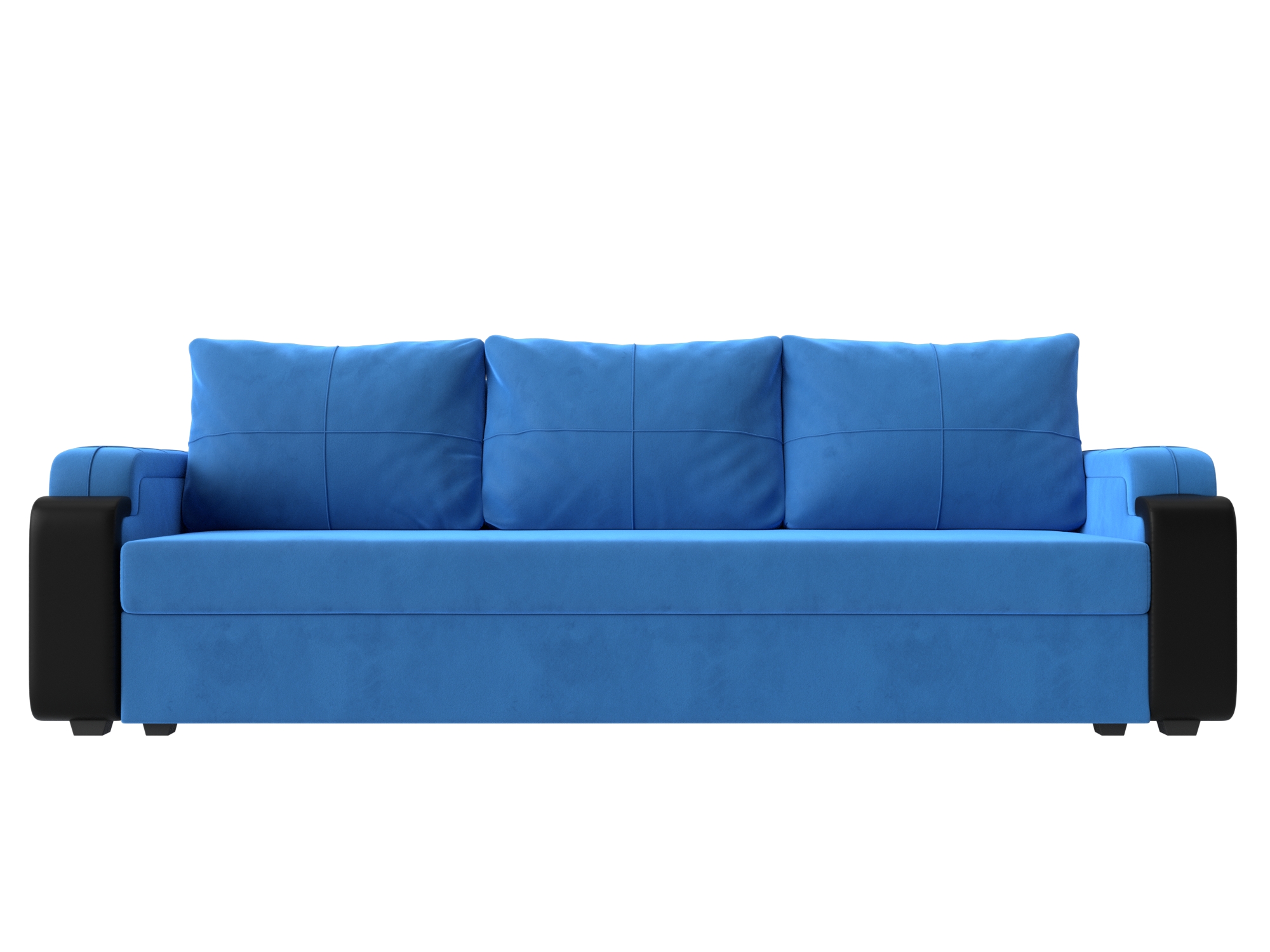 Прямой диван Николь Лайт (Голубой\Черный)