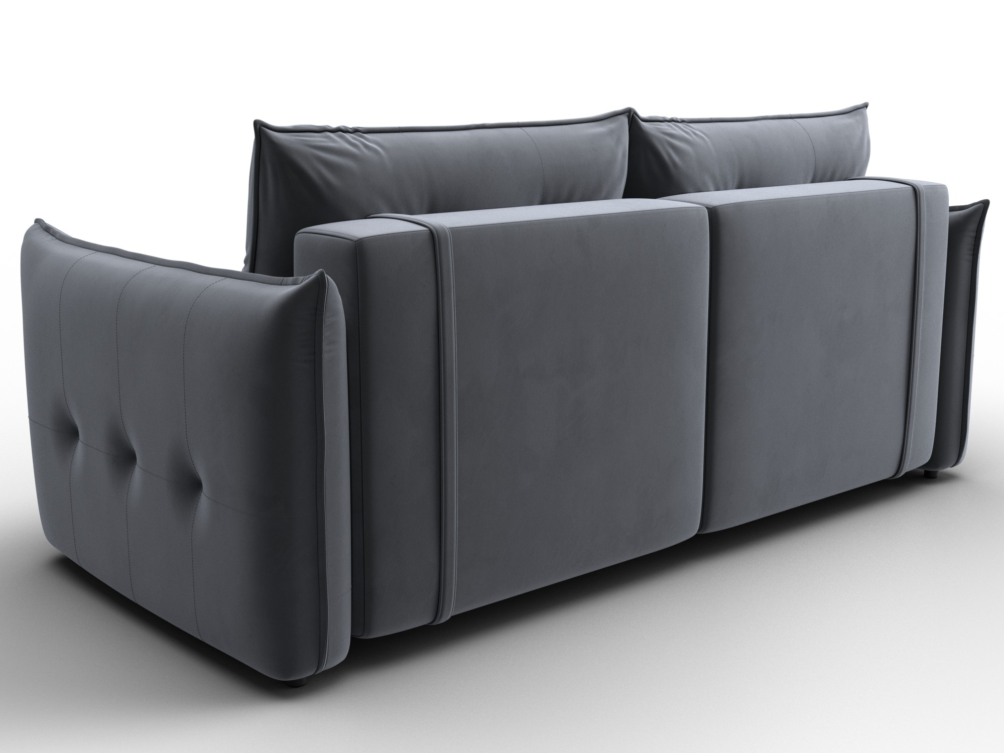 Диван прямой Лига-100 НПБ ( SEVEN 17 серый )