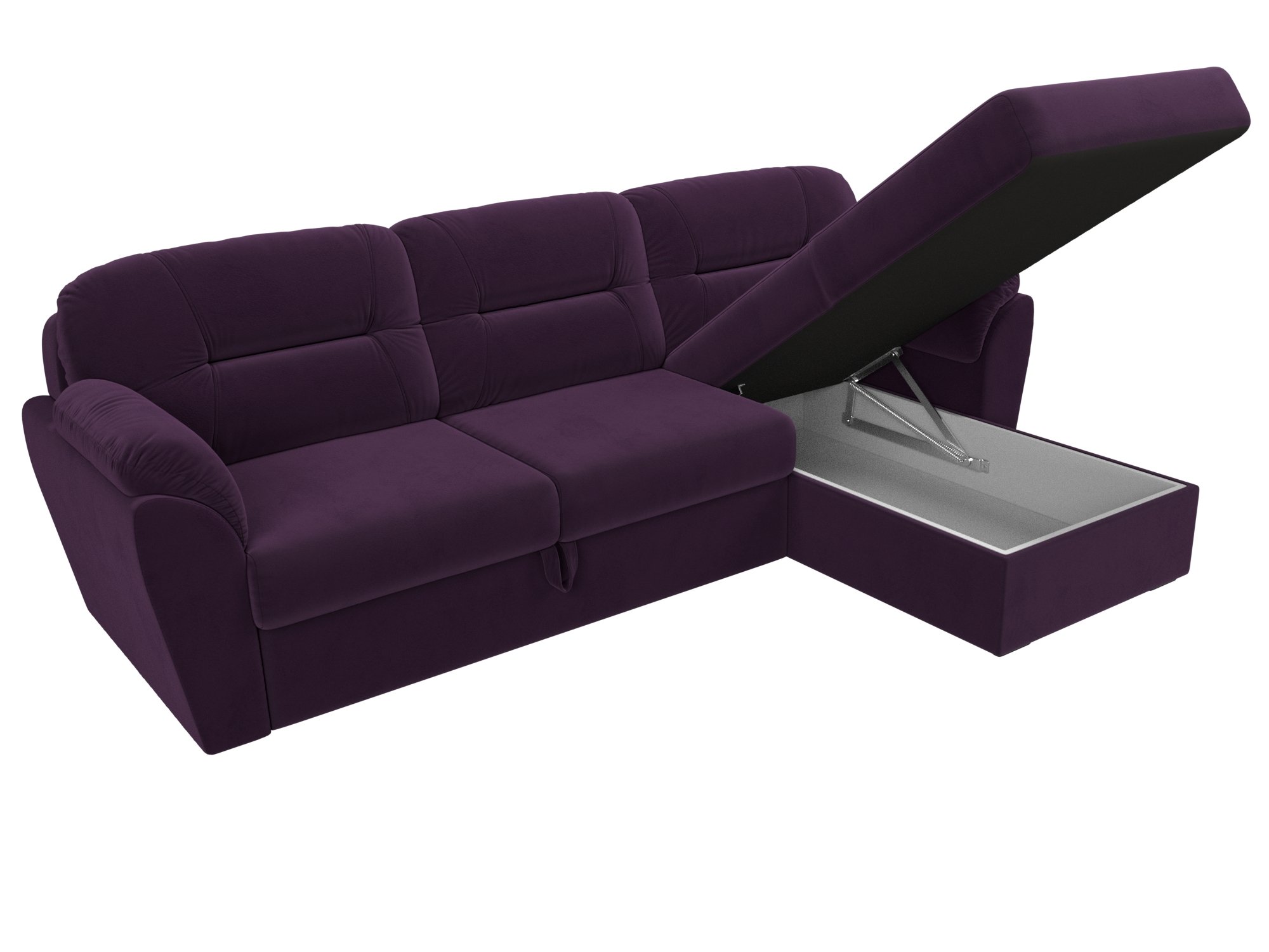 Угловой диван Бостон правый угол (Фиолетовый)