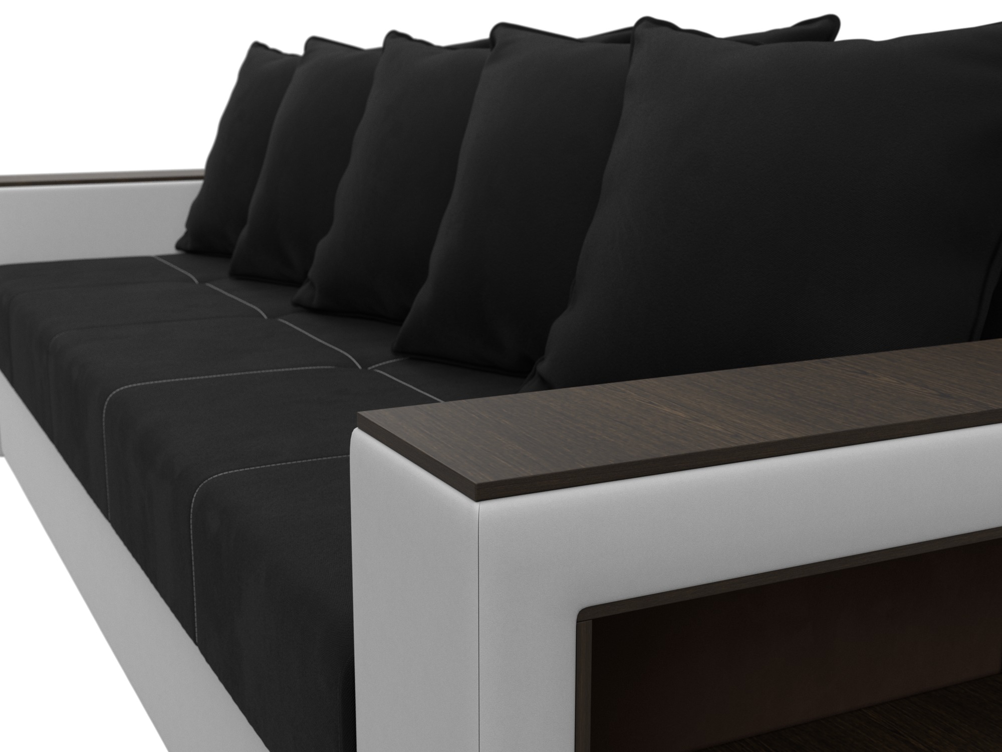 Диван прямой Дубай Лайт ( Черный;Белый )