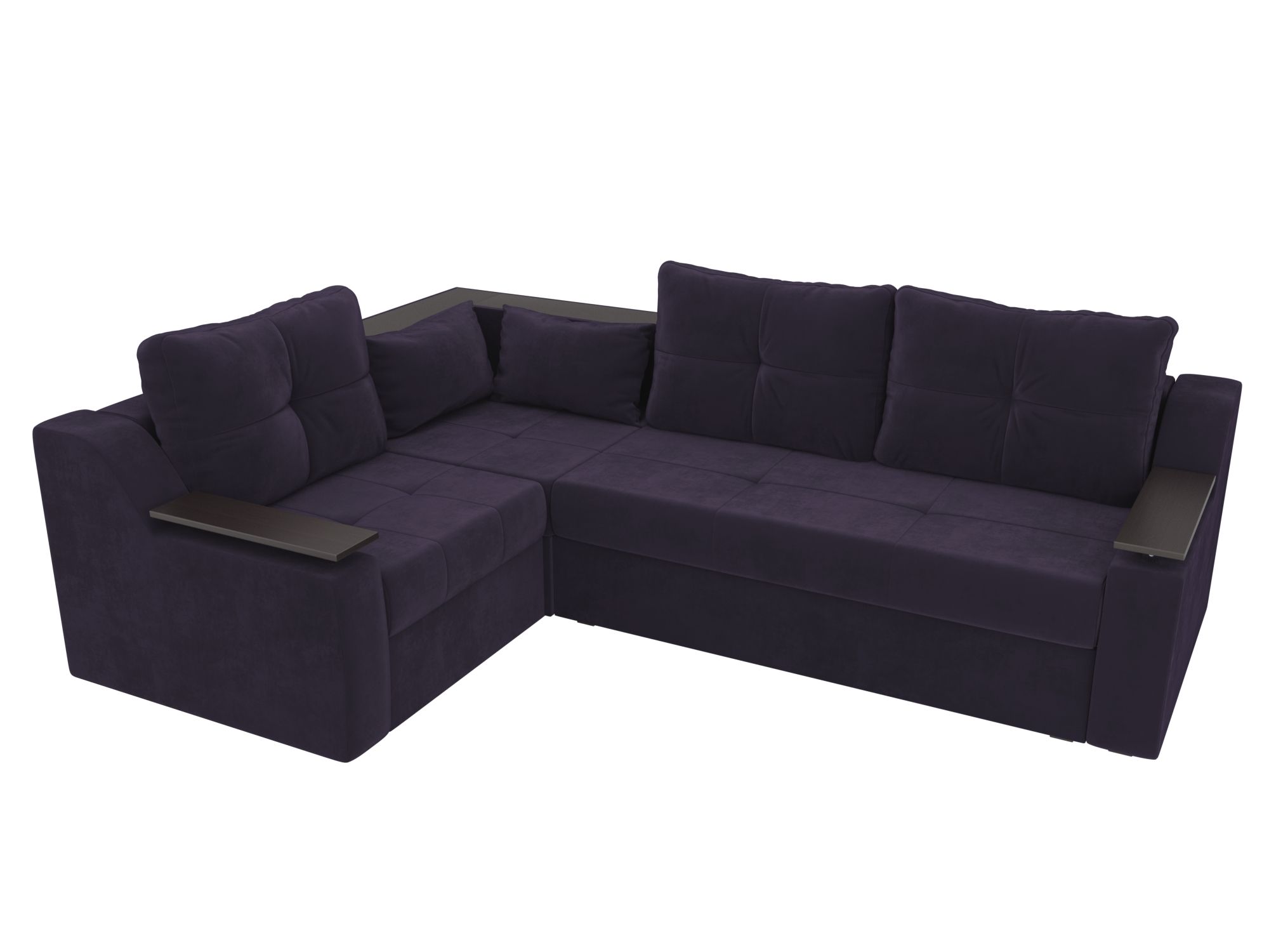 Угловой диван Кронос левый угол (Фиолетовый)