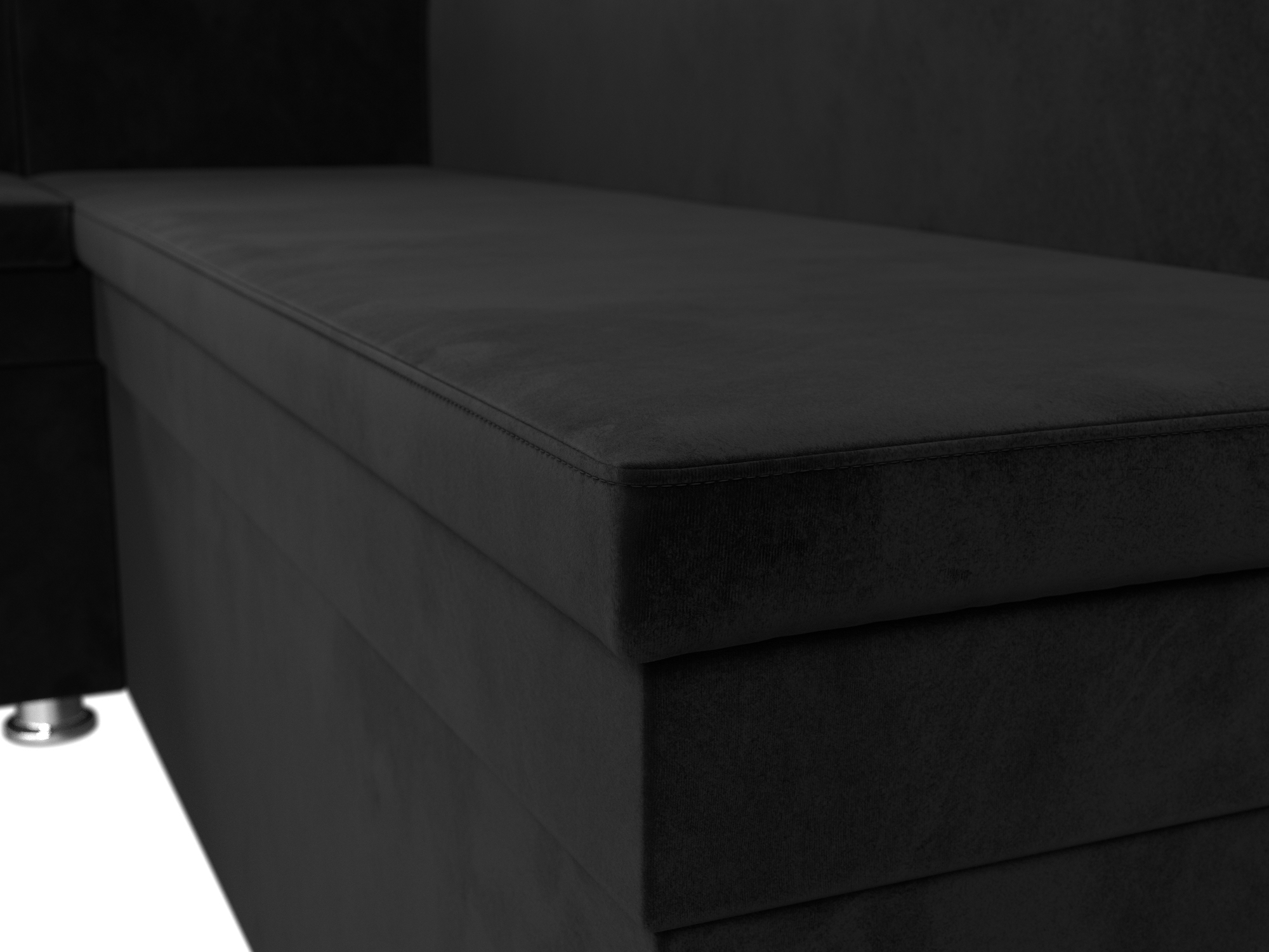 Кухонный угловой диван Уют левый угол (Черный)