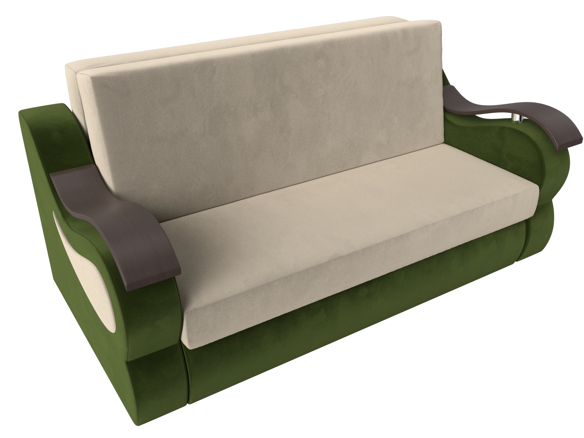 Прямой диван Меркурий 160 (Бежевый\Зеленый)