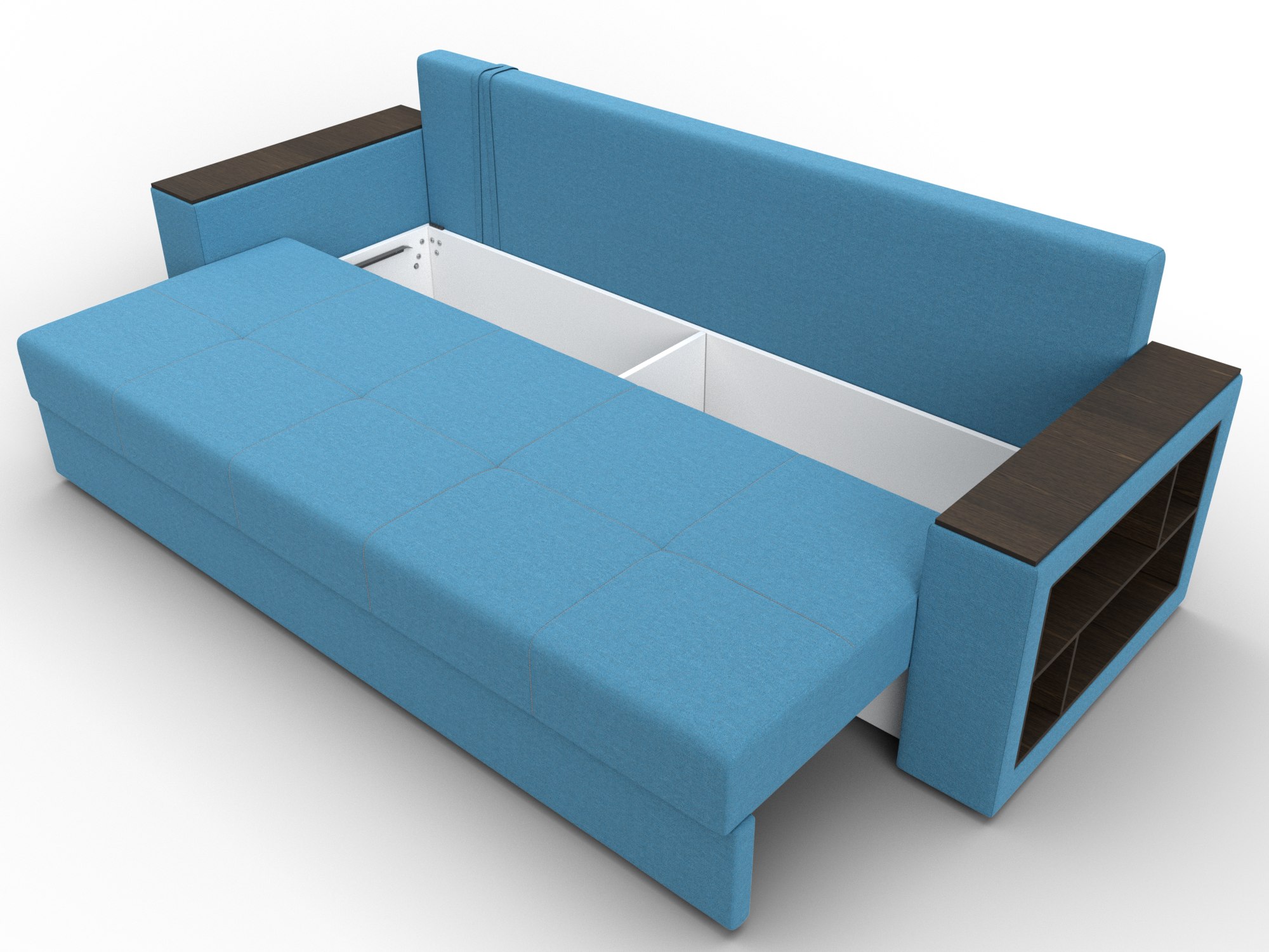 Диван прямой Дубай Лайт ( Амур 10 голубой )