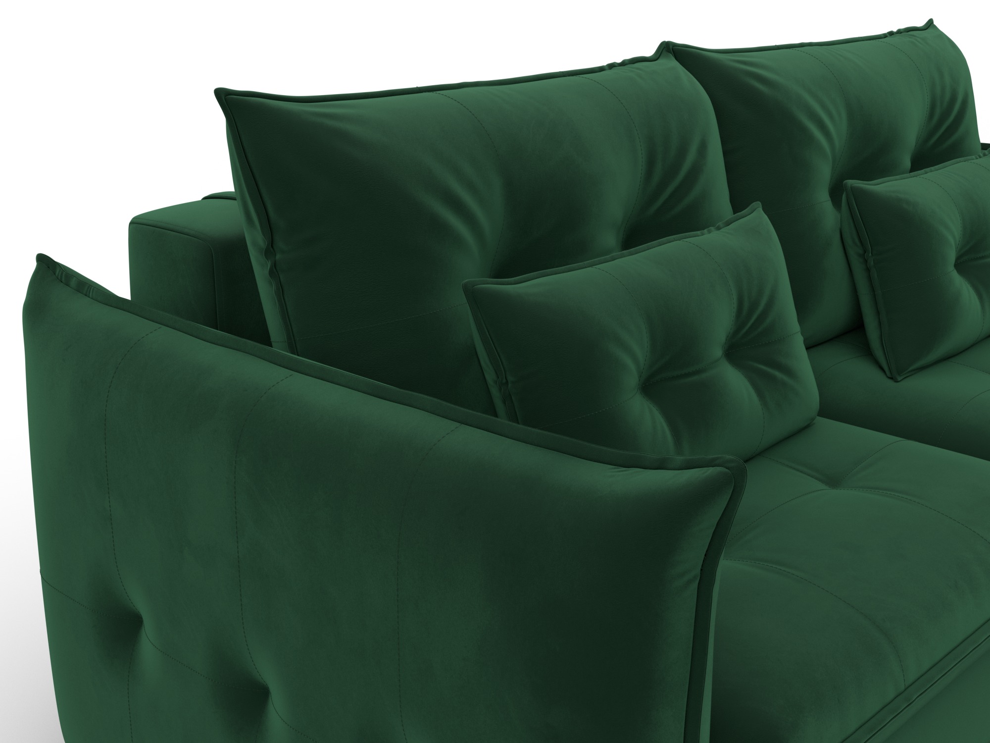 Диван прямой Лига-100 НПБ ( SEVEN 626 зеленый )