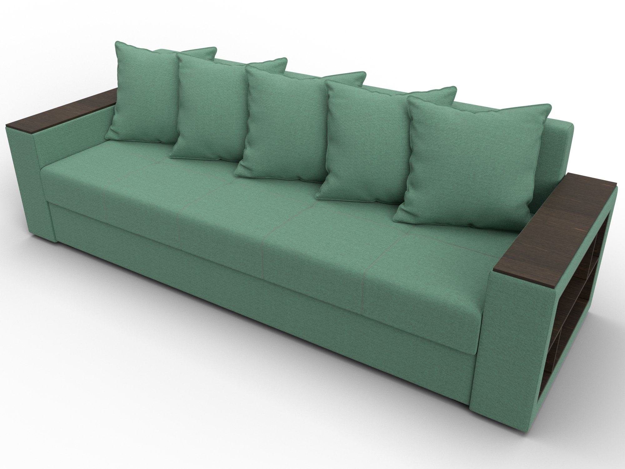 Диван прямой Дубай Лайт ( Амур 11 зеленый )