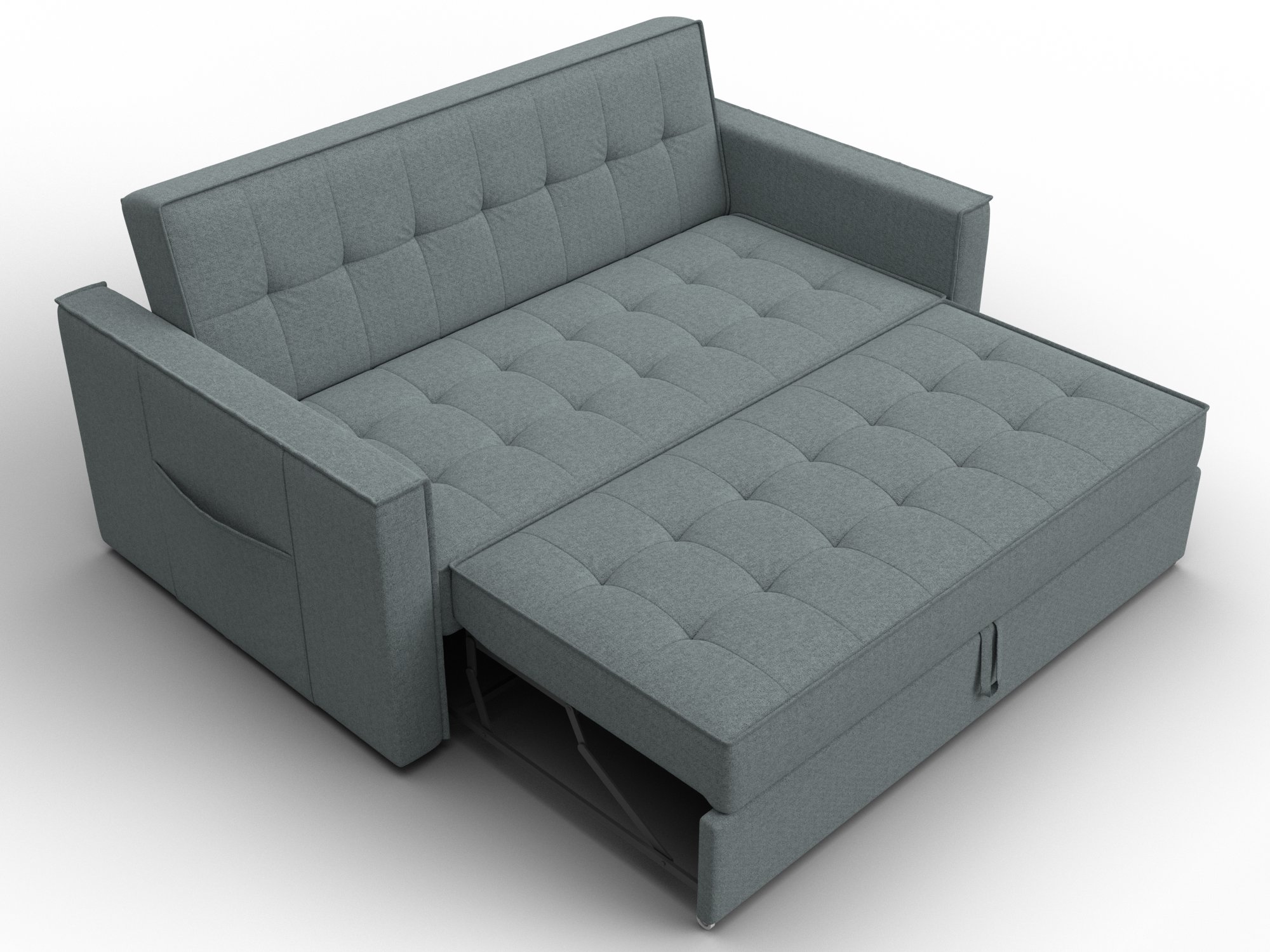 Диван прямой Лига-104 (140) ( Амур 07 серый )