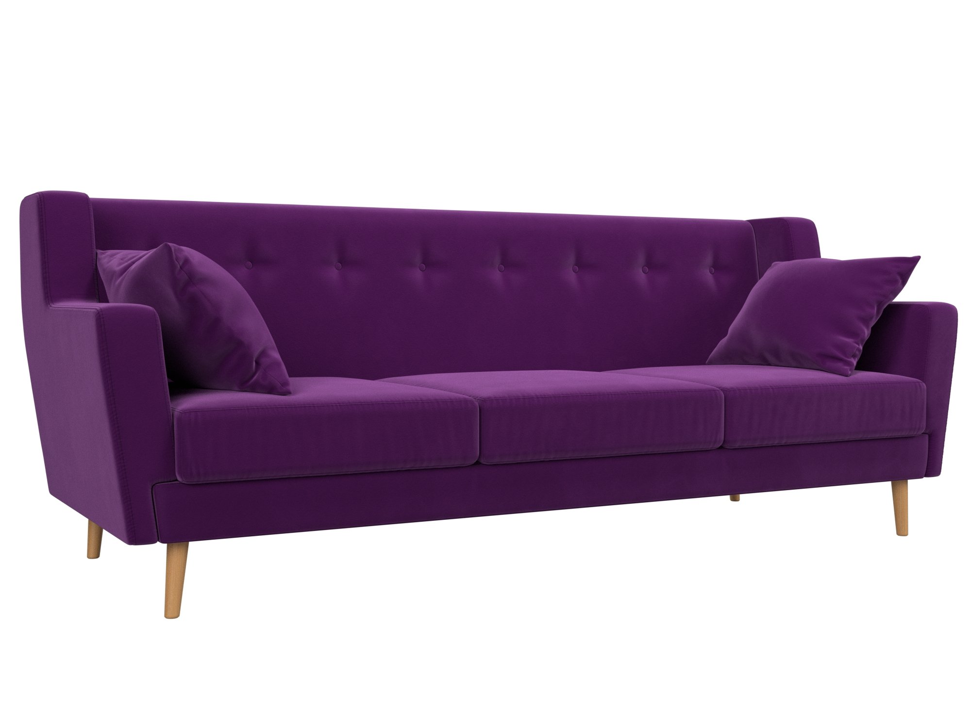 Прямой диван Брайтон 3 (Фиолетовый)