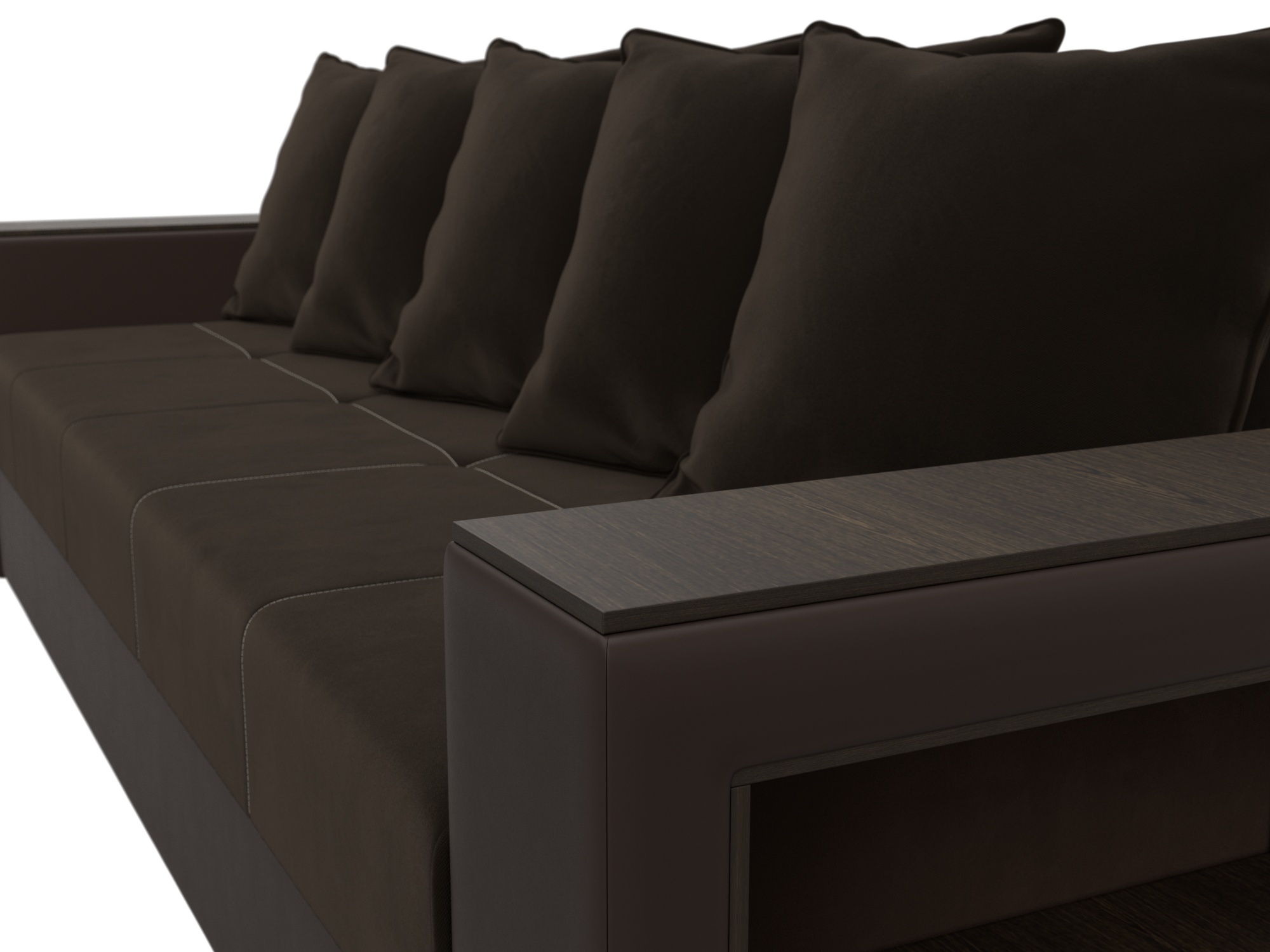 Диван прямой Дубай Лайт ( Коричневый )