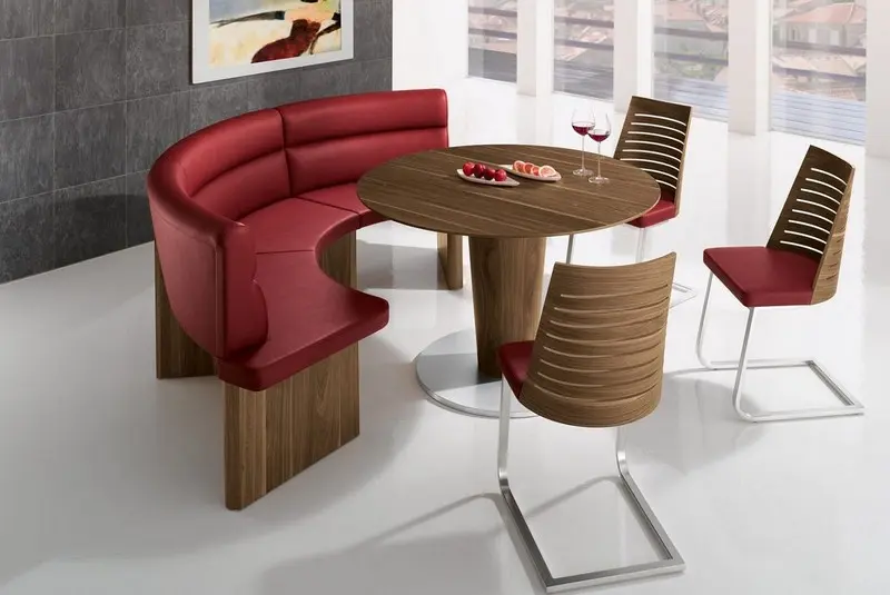 полукруглый диван на кухню