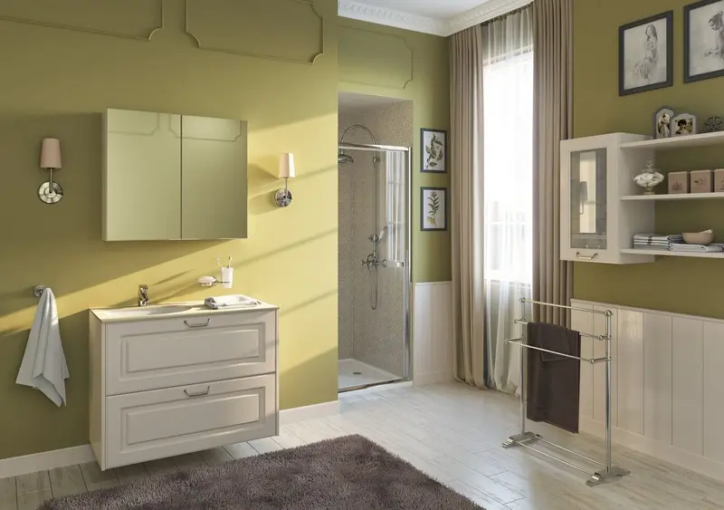 шкаф с зеркалом в ванную