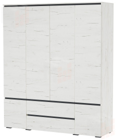  Шкаф ГРЕТТА 6С2Я  Дуб Крафт белый-Антрацит