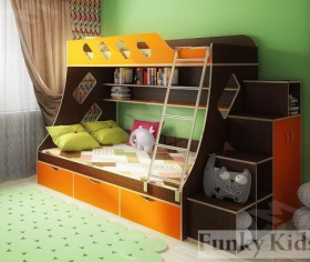 Двухъярусная кровать Фанки Кидз 16
