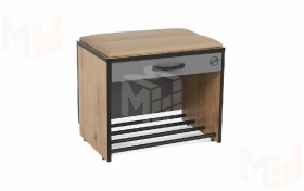 Тумба Ольга-Лофт 5.1 Дуб Крафт Золотой/Темно-Серый