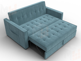 Диван прямой Лига-104 (140) ( SEVEN 113 бирюзовый )