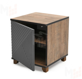 Тумба прикроватная Копенгаген со створкой (дуб самдал/серый графит)