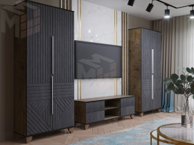 Гостиная Копенгаген дуб самдал/серый графит вариант 4