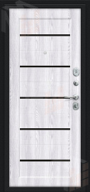 Входная металлическая дверь Борн Букле черное/Riviera Ice