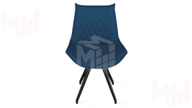 Стул Фэнди К4 Черный муар, Велюр Confetti Blue