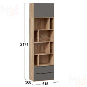 Шкаф комбинированный (366) Порто Исп.2 - ТД-393.07.20  Графит