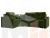 Угловой диван Комфорт левый угол (Зеленый)