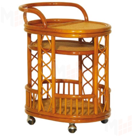 Столик сервировочный из ротанга 21/06