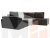Угловой диван Хьюго правый угол (Черный\белый\коричневый)