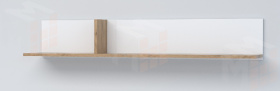 Полка ПЛ-2 Эго Дуб Крафт Золотой/Белый Глянец