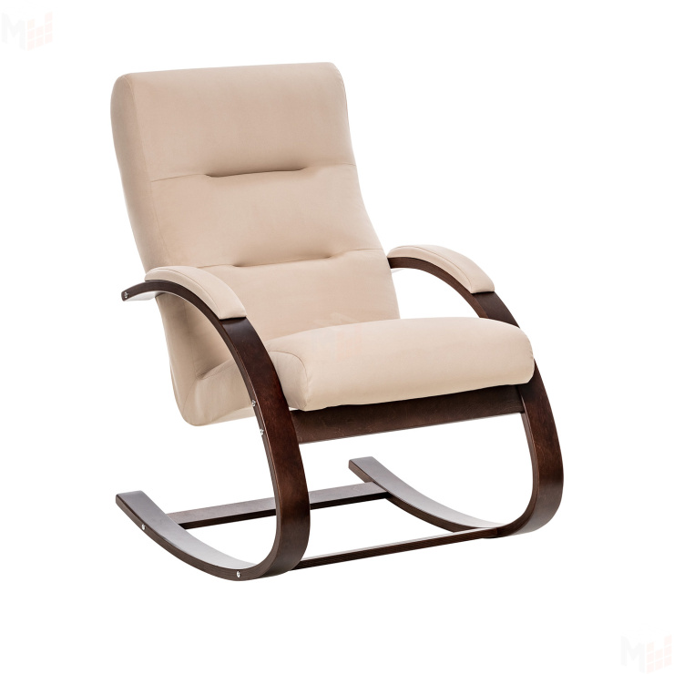 Кресло-качалка Leset Милано (Орех текстура/V18 бежевый)
