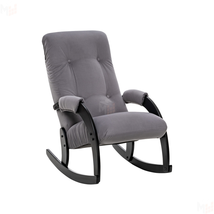 Кресло-качалка Модель 67 Венге, ткань V 32 (Венге/V32 серый)