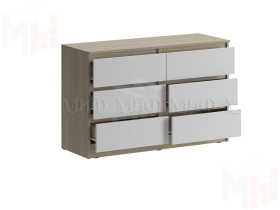 Комод Челси сонома/белый глянец