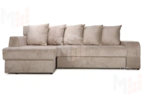Диван угловой Марго Бежевый Левый Велюр