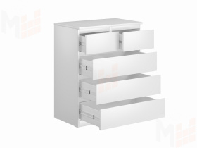 Комод Мальта 5 ящиков (белый)