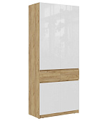 Шкаф Бостон ШК-001 (МДФ белый глянец)