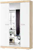 Шкаф для одежды СОНАТА ШСЗ-1300 Дуб Сонома Белый глянец