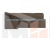 Кухонный угловой диван Форест левый угол (Серый\Коричневый)