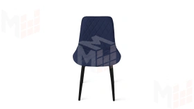 Стул OSCAR Черный муар, Велюр L005 синий