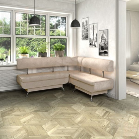 Кухонный диван Валенсия Стандартный комплект 1700х1500 Велюр Латте