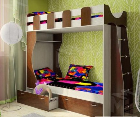 Двухъярусная детская кровать Фанки Кидз-5