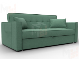 Диван прямой Лига-104 (160) ( Амур 11 зеленый )