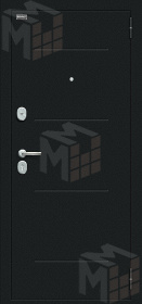 Входная металлическая дверь Граффити-1 Букле черное/Slate Art